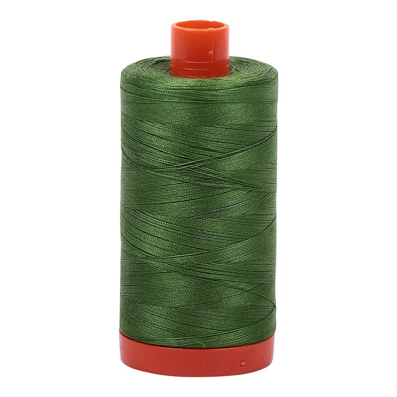 خيط قطن Aurifil Mako صلب 50 وات 1422 ياردة أخضر داكن